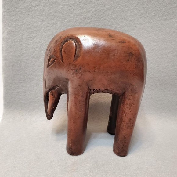 Vintage 1961 Austin Productions Elephant Sculpture, Signed Pottery Folk Art - Picture 2 of 8